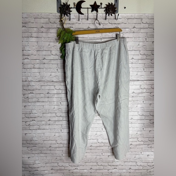J. Jill Love Linen Gray Pull On Lagenlook Pants - Picture 4 of 4